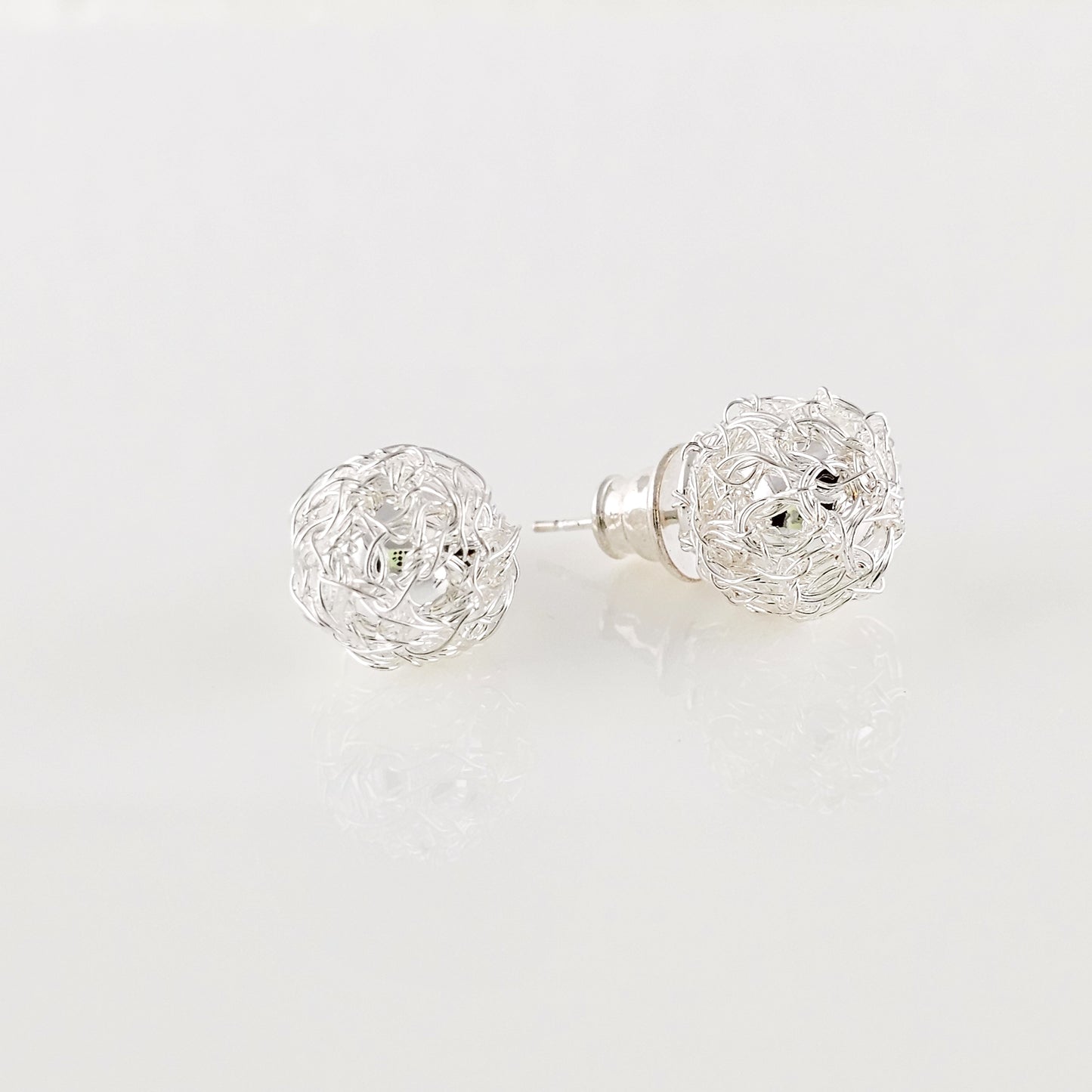 Earring Balls Silver