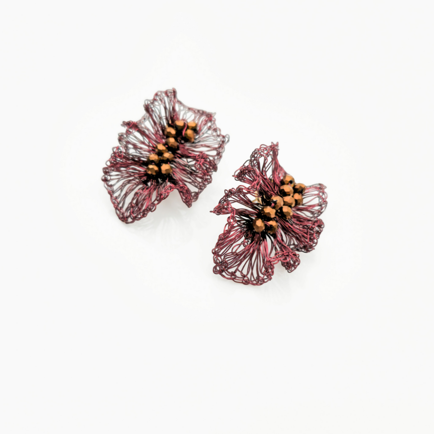 Ohrringe Quitéria Burgundy-Antique Gold