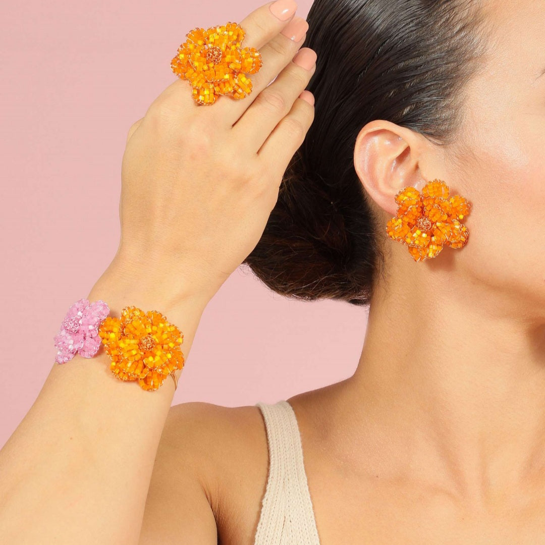 Earring Florata Yellow