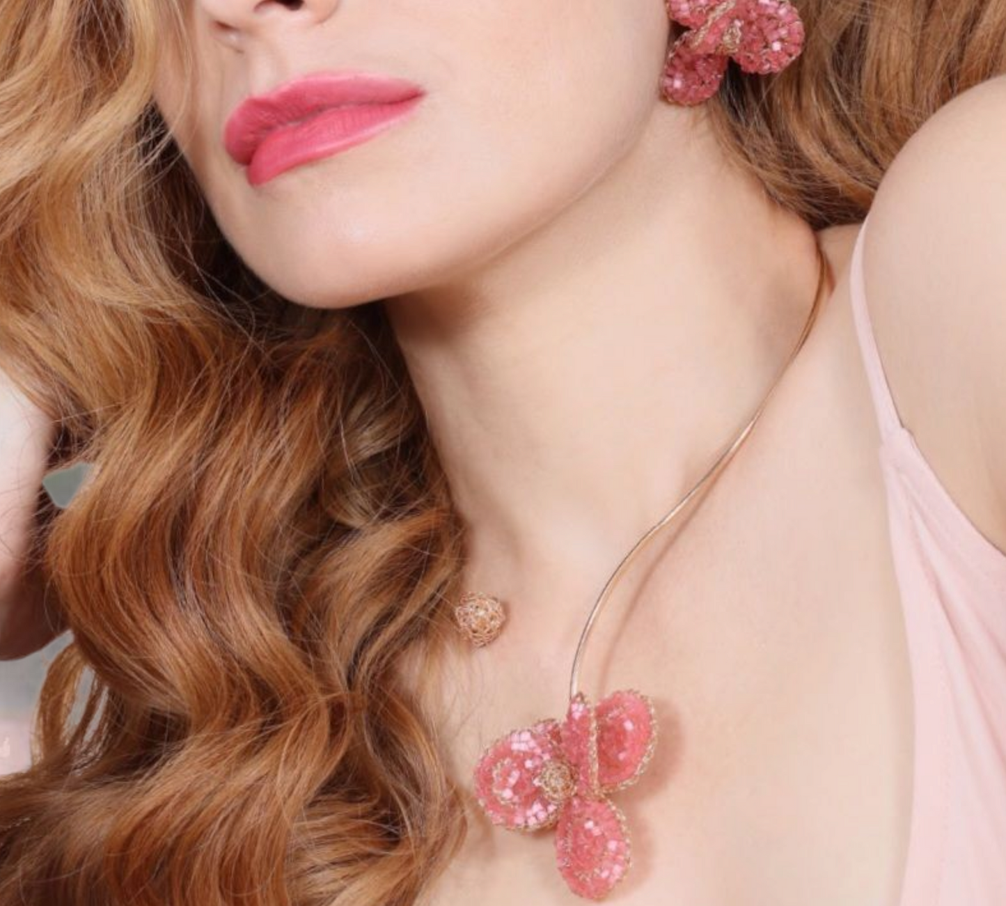 Necklace Orquídea Watermelon