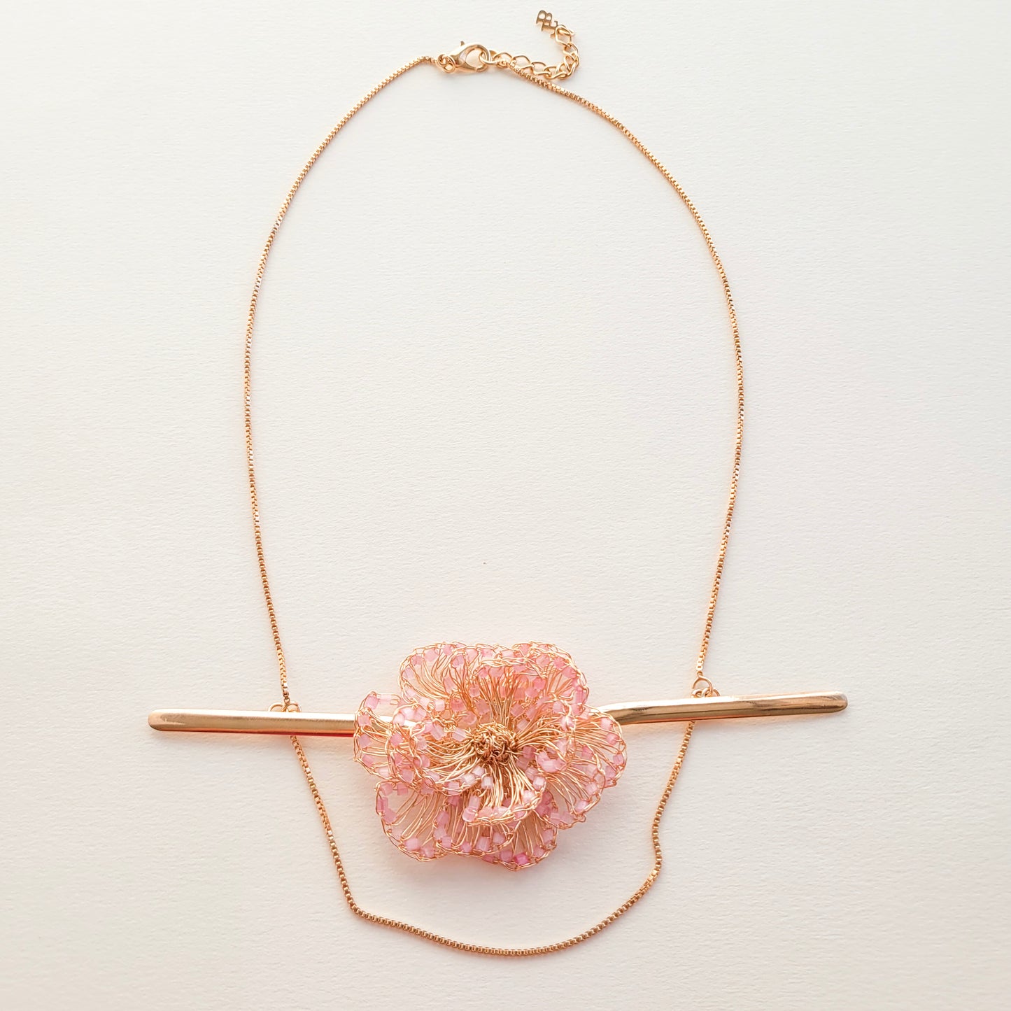 Necklace Florata Leaf Rose