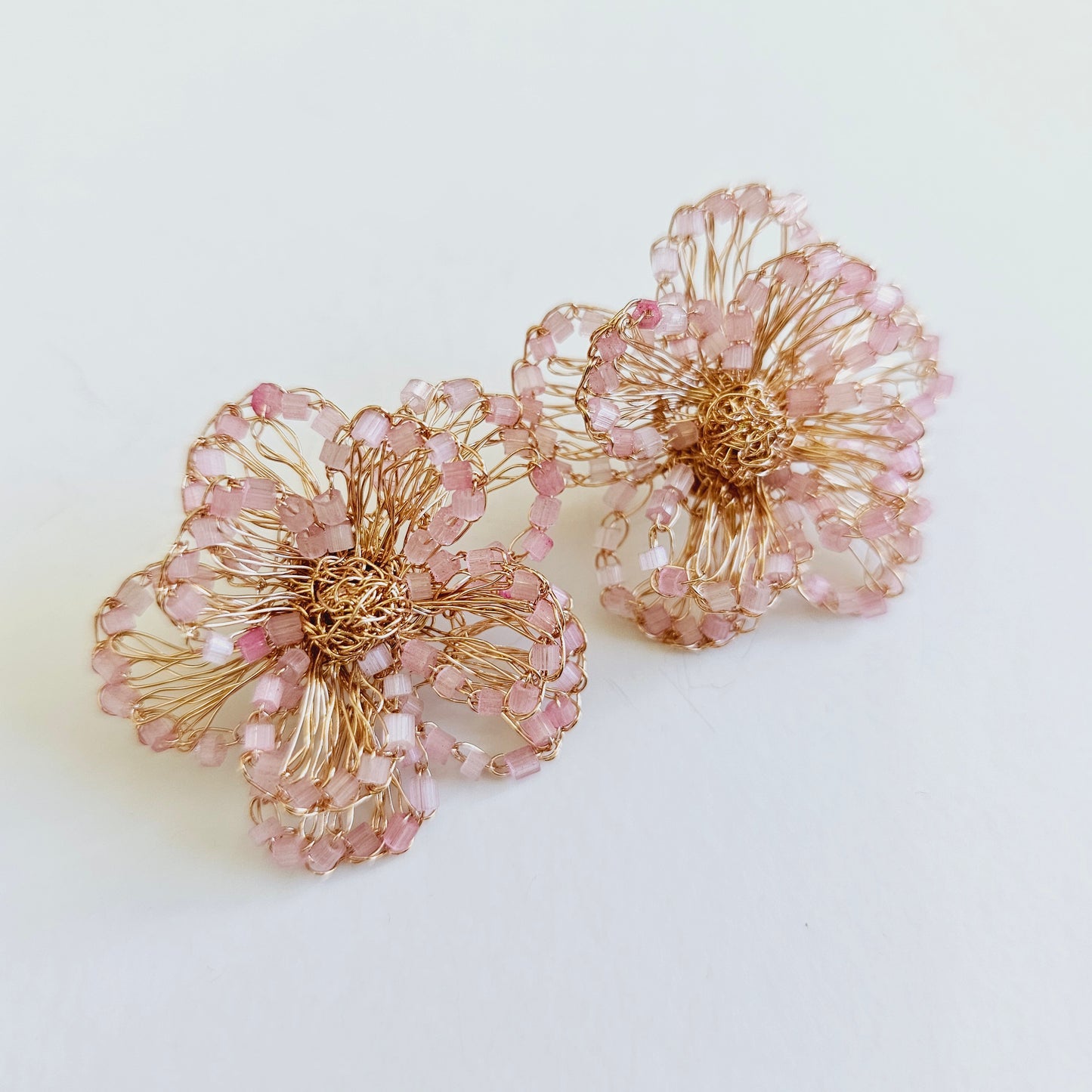 Earring Florata Leaf Light Rose