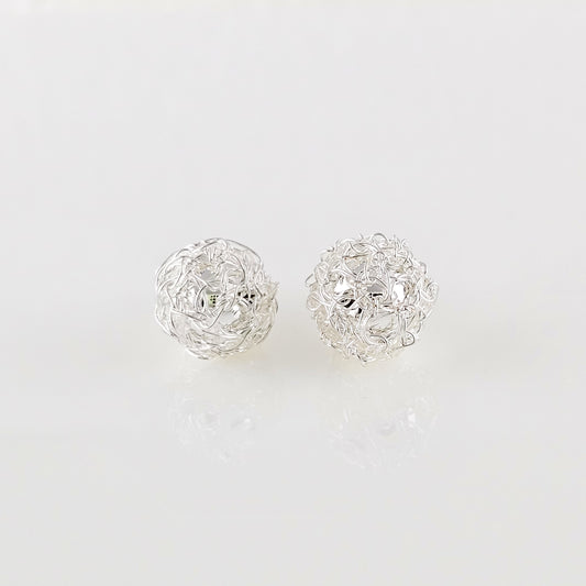 Earring Balls Silver