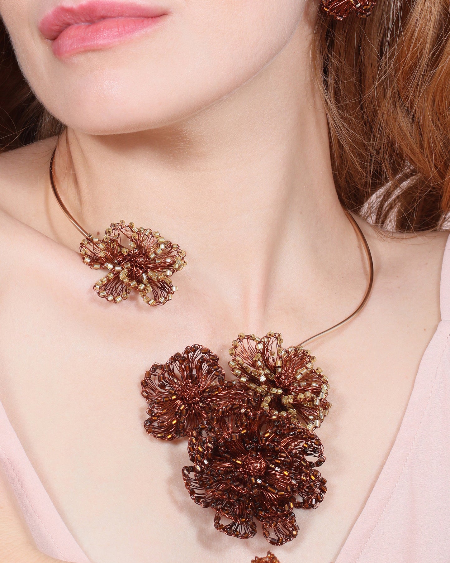 Necklace Florata Rust Color