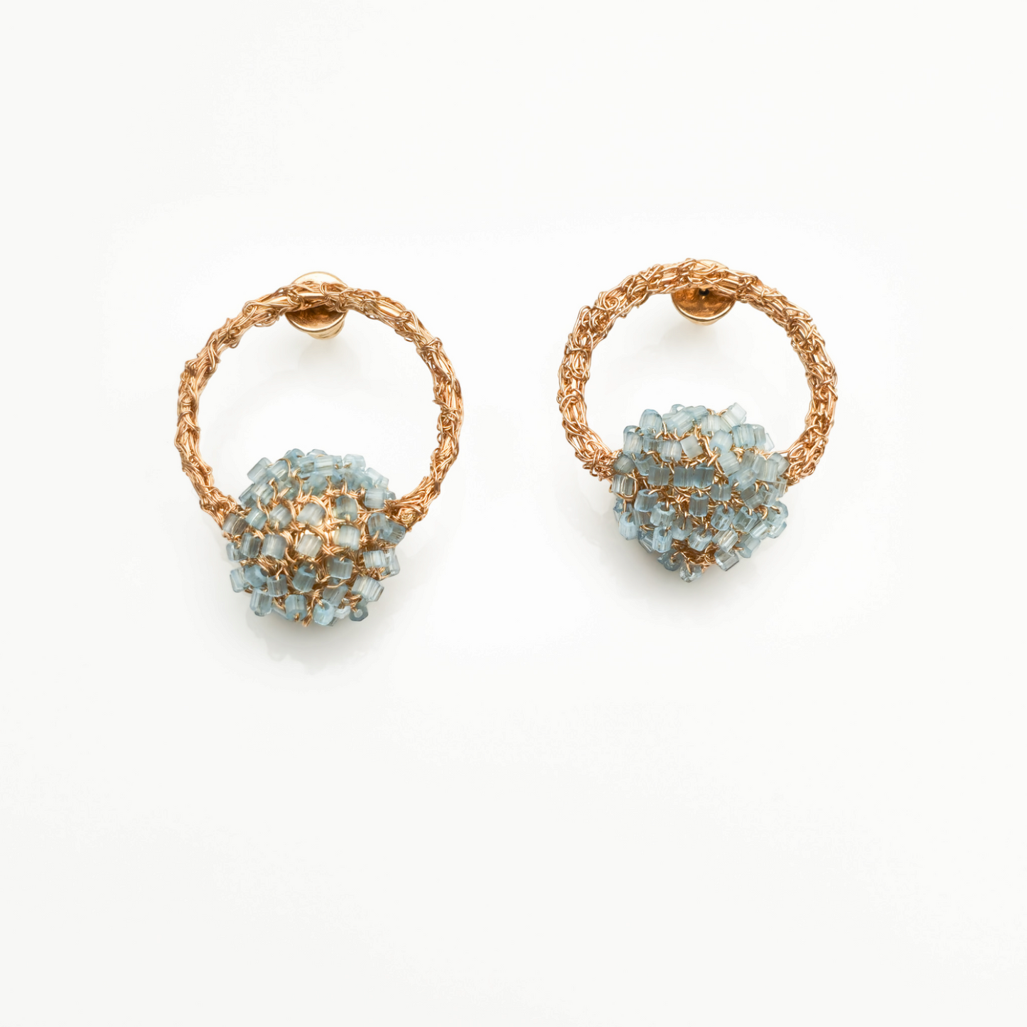 Earring Truffle Hoop Sky Blue