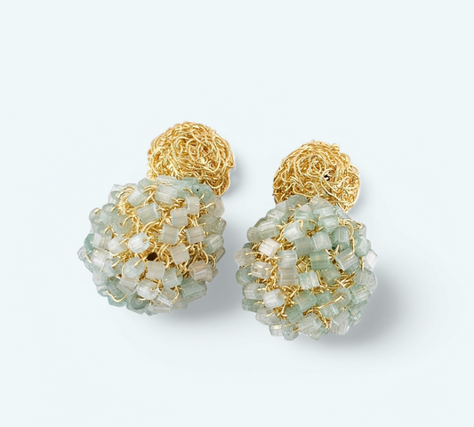Earring Balls Double Menta