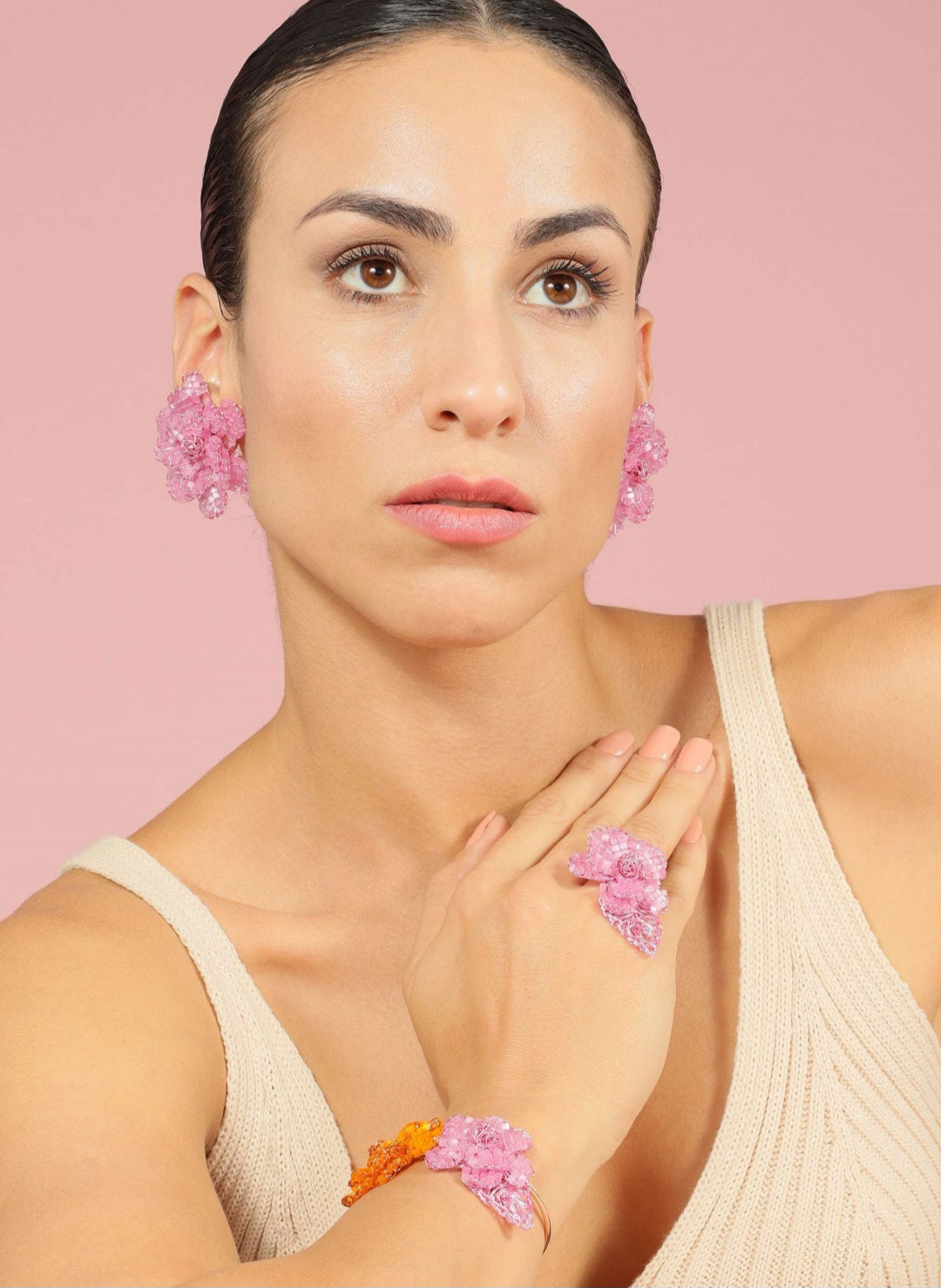 Earring Florata Pink